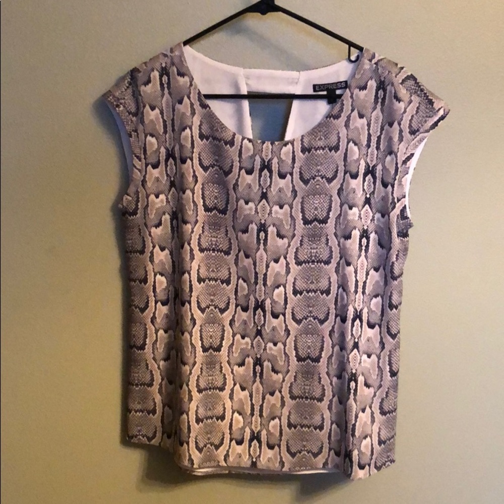 Express New With Tags Snake Print Top
